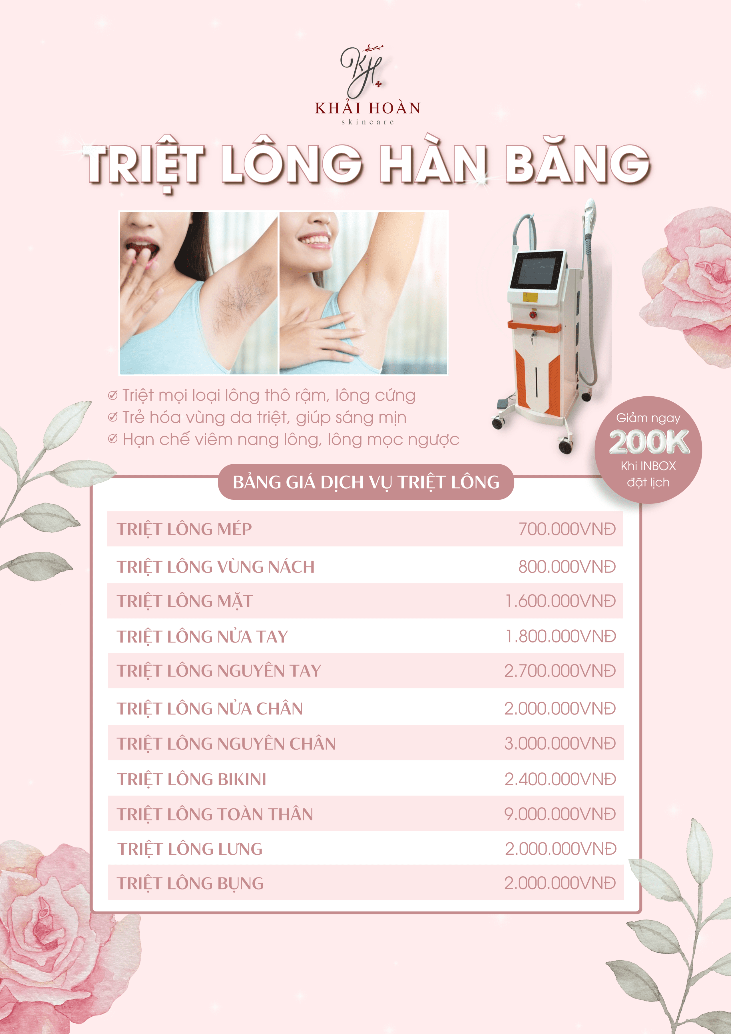 khaihoanskincare - bang gia triet long 1